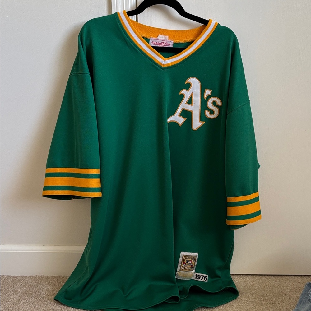 Vintage Mitchell & ness Oakland As fingers jersey